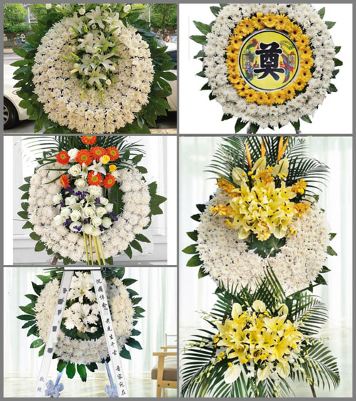 山西晋中榆社县河峪乡西清秀村花圈速递
